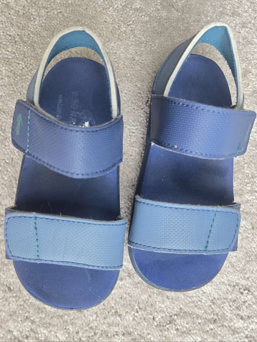 See Kai Run Navy and Light Blue Velcro Strap Sandals
